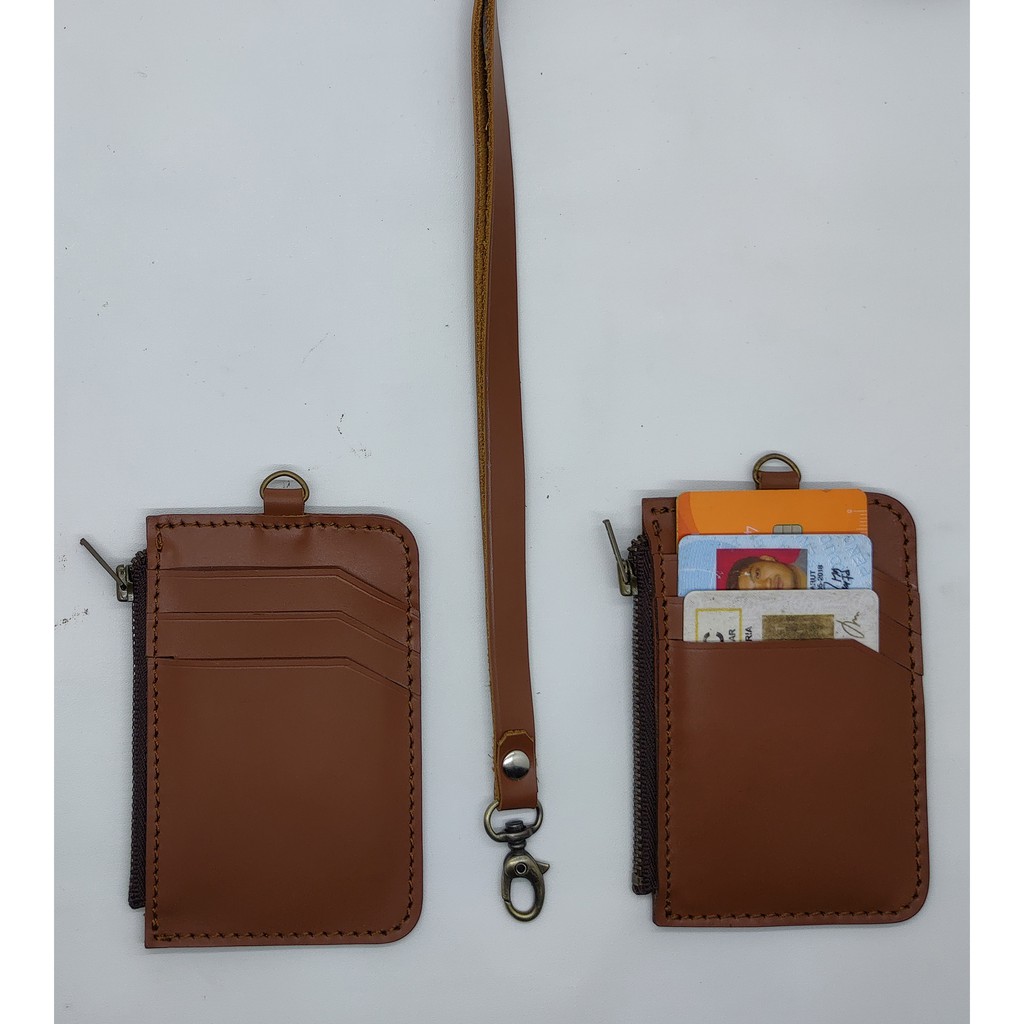 

Id Card Multifungsi / Id Cardholder / Name Card / Name Tag / Strap Cardholder Kulit Uang Dan Kartu