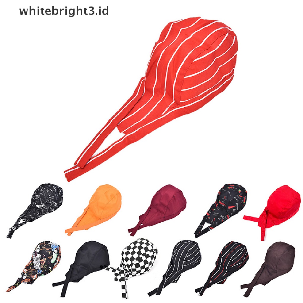 (whitebright3.id) Topi Koki Profesional Model Bajak Laut Aneka Warna