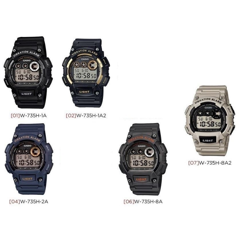 CASIO W 735H W-735H ORIGINAL GARANSI RESMI