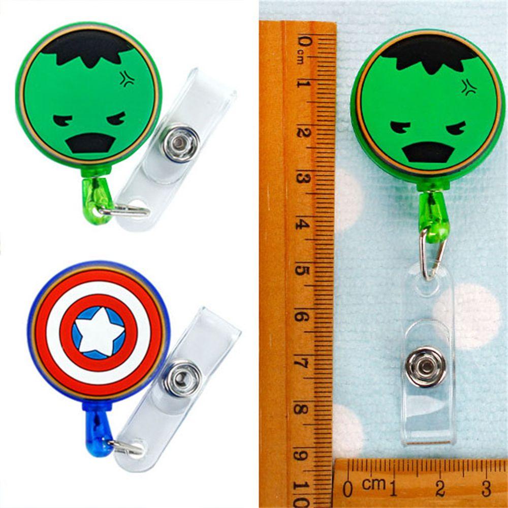 [Elegan] Kartun Badge Holder Kartu Kerja Kartu Nama Badge Holder Klip ID Card Perawat Dokter Nama Card Holder Spider-Man