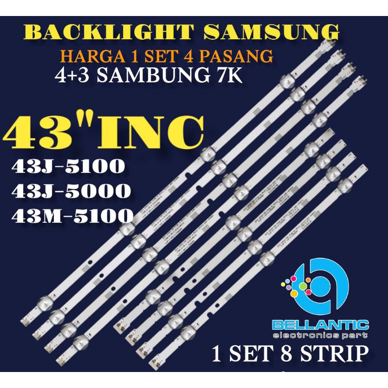 BACKLIGHT SAMSUNG 43"INC 43J5100-43J5202-435000-43M5100