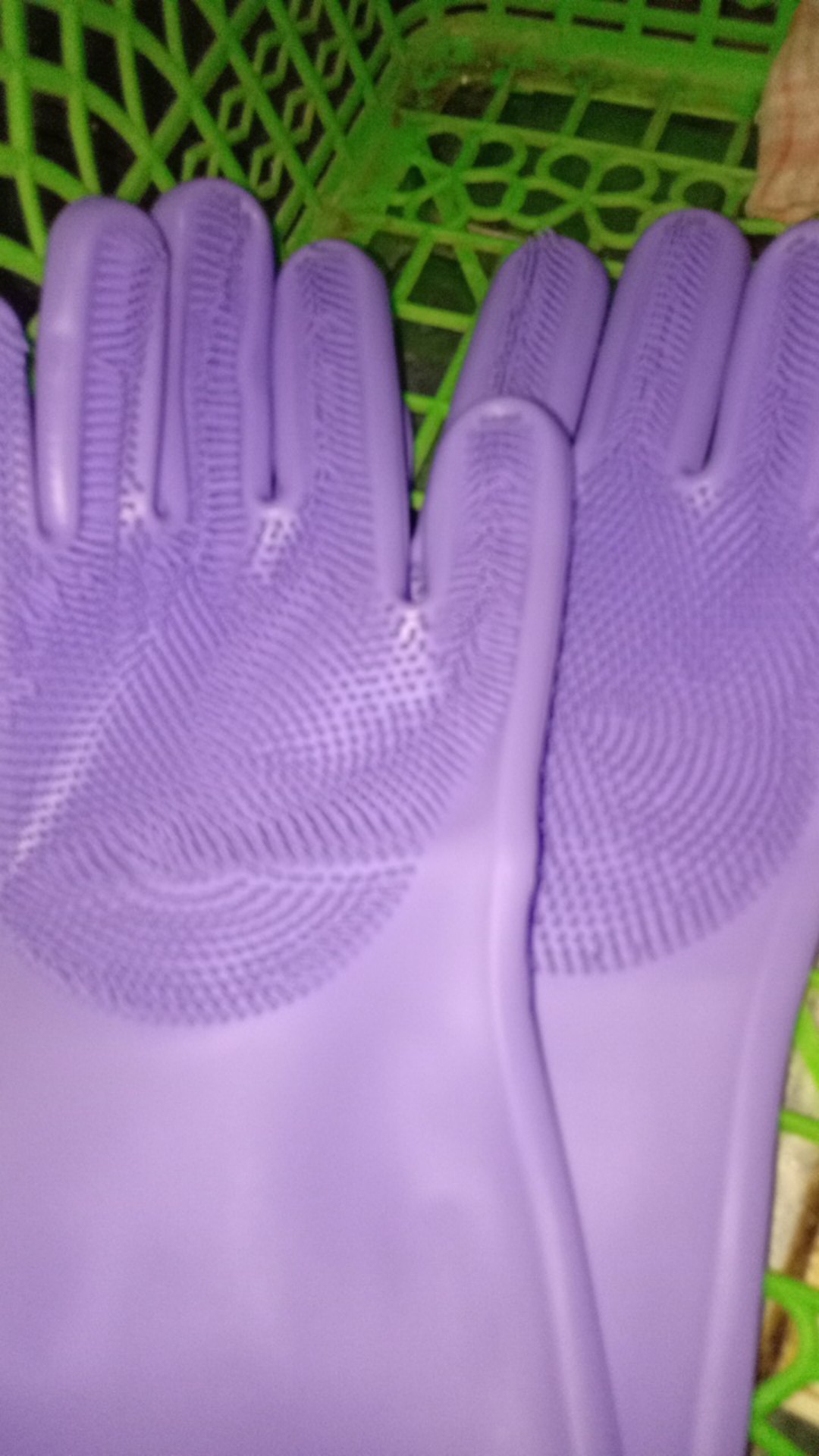 (sepasang) Sarung Tangan Cuci Piring Magic Silicone Cleaning Gloves Anti Panas