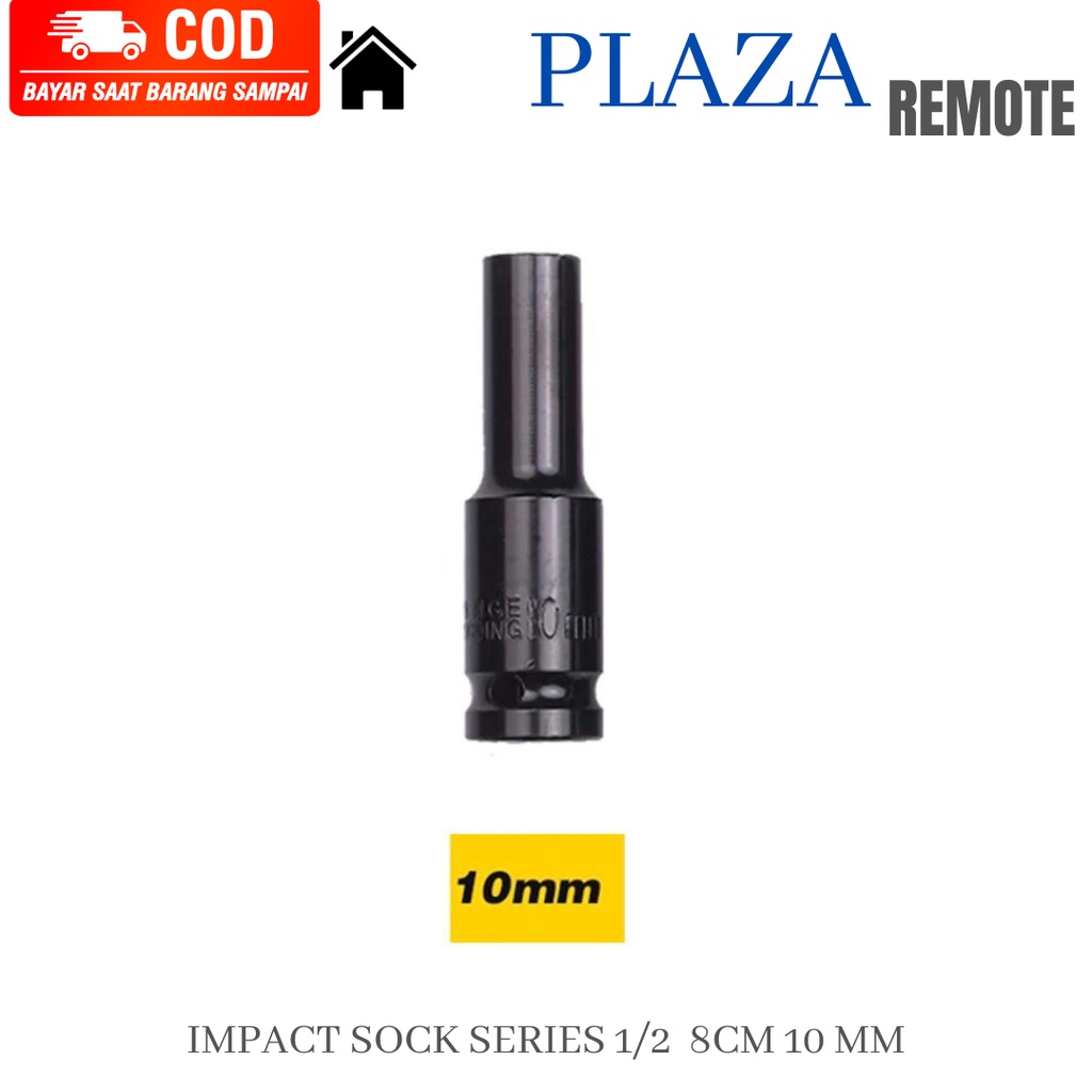 Adapter Socket Universal 8 CM deep impact wall 8 - 21mm 1/2 Gator Grip Fleksibel Konektor Kunci Shock Sok Serbaguna Socket Kunci