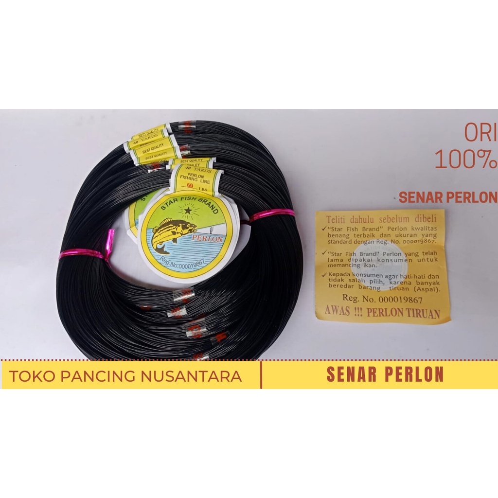 SENAR PERLON HITAM BAHAN RACIK RUAK RUAK TRUWOK SENAR PANCING 50 LBS - 120 LBS