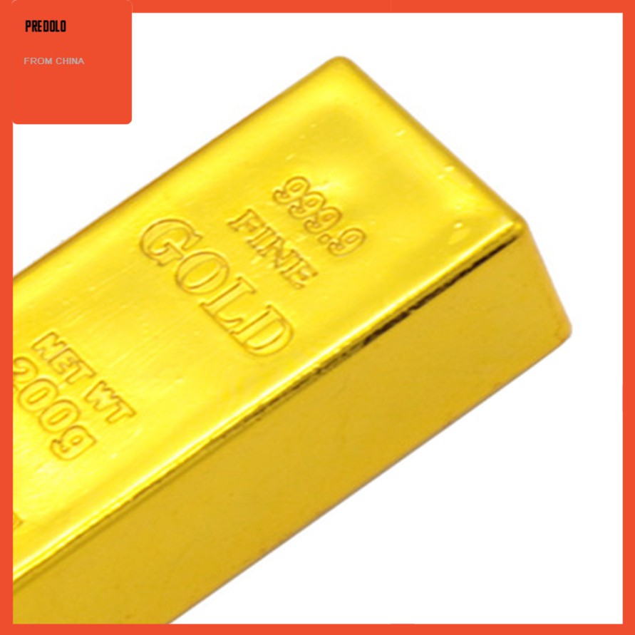 999.9 Gold Bar Bullion Properti Sulap Bahan Plastik Untuk Dekorasi Meja