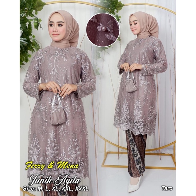 Jual Set Kebaya Modern Tunik Brukat Jumbo Ld 130 Baju Kebaya Modern ...