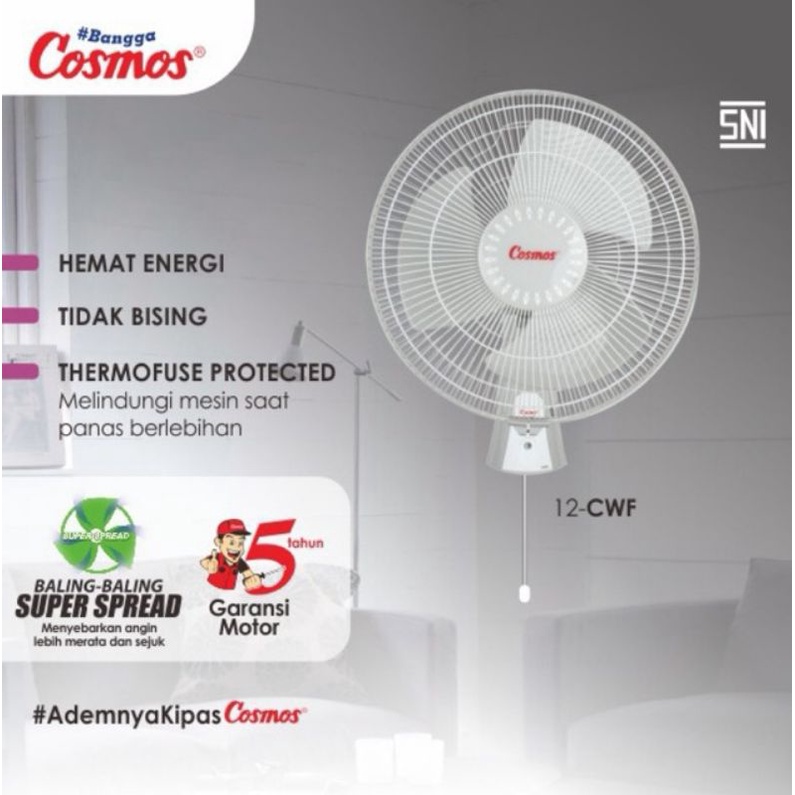 Kipas Angin Dinding / Wall Fan Cosmos CWF-12 12&quot; 12-CWF