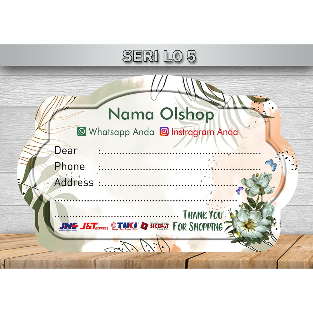  STIKER  LABEL PENGIRIMAN OLSHOP  BENTUK UNIK MURAH OL 9 