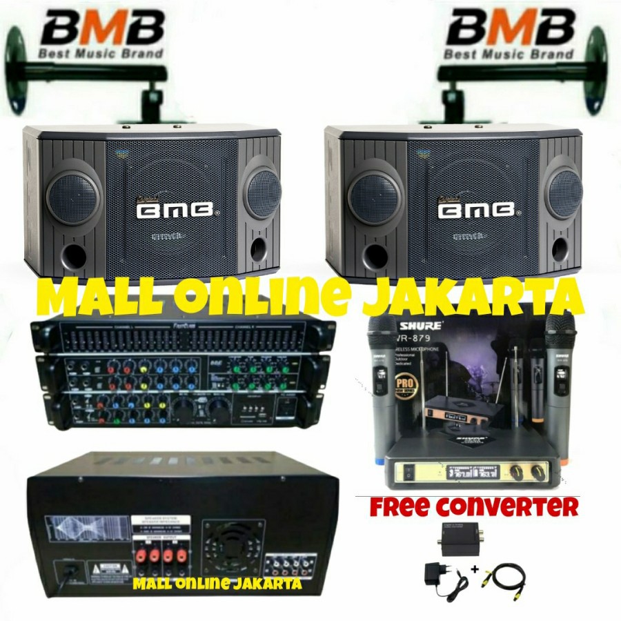 Paket Speaker BMB 8 inch Original garansi 3 tahun Sound system karaoke