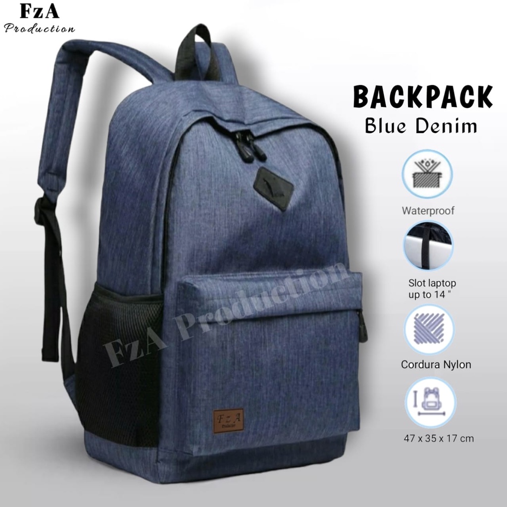 FzA Official - Tas Ransel Punggung Distro Casual Pria Wanita / Tas Ransel Laptop Backpack Original - BDNM