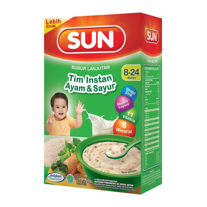 SUN BUBUR TIM INSTANT SAYUR AYAM 100GR