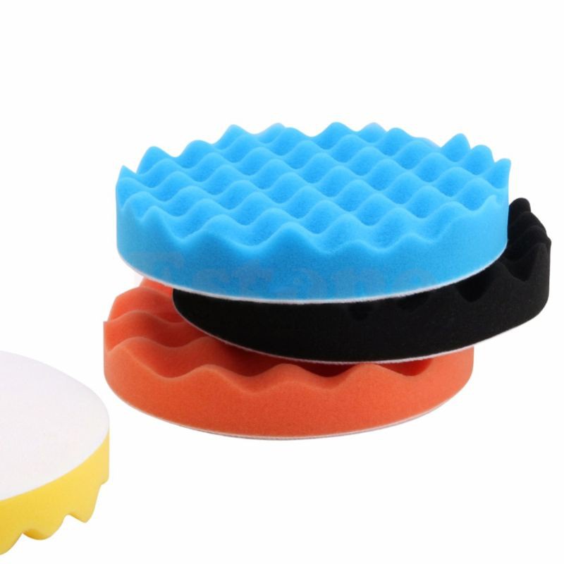 CRE  4Pcs 5 inch (125mm) Buffing Polishing Sponge Pad Kit For Car Polisher Buffer New