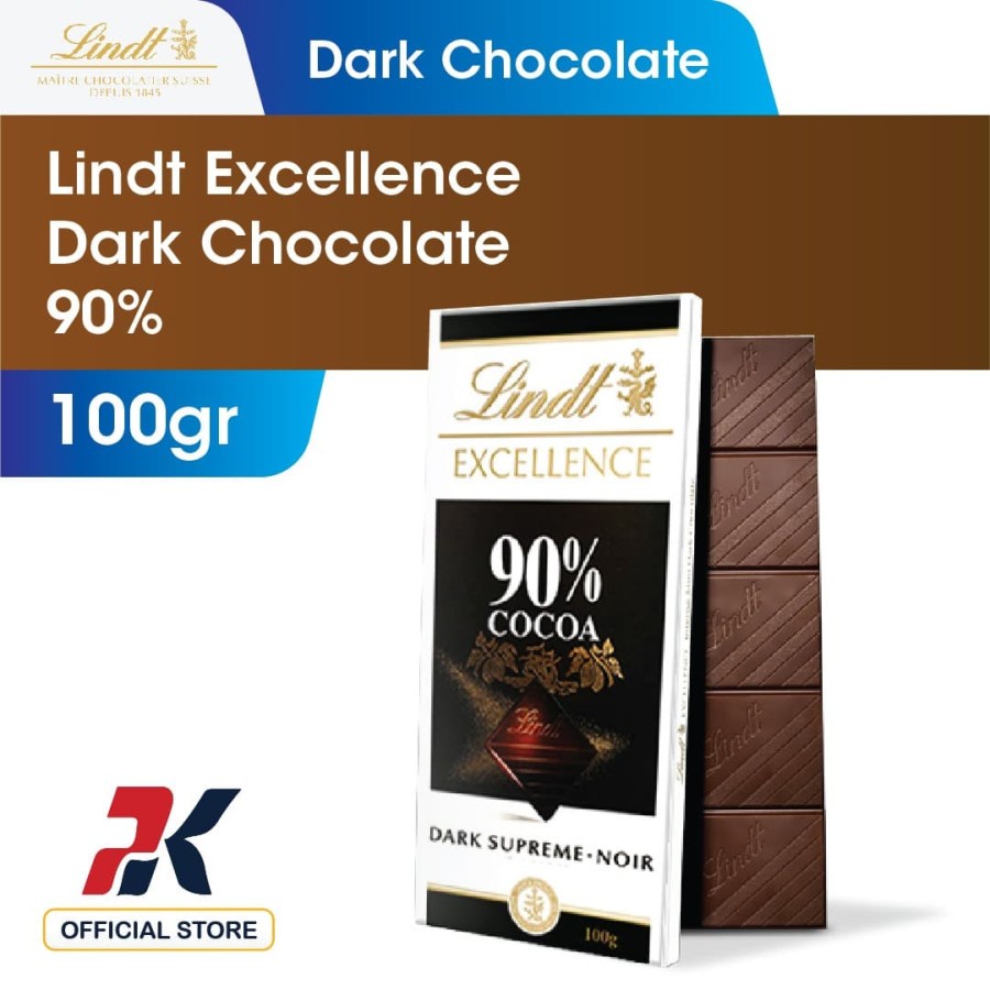 Lindt Excellence Dark Chocolate 90% | Cokelat Dark