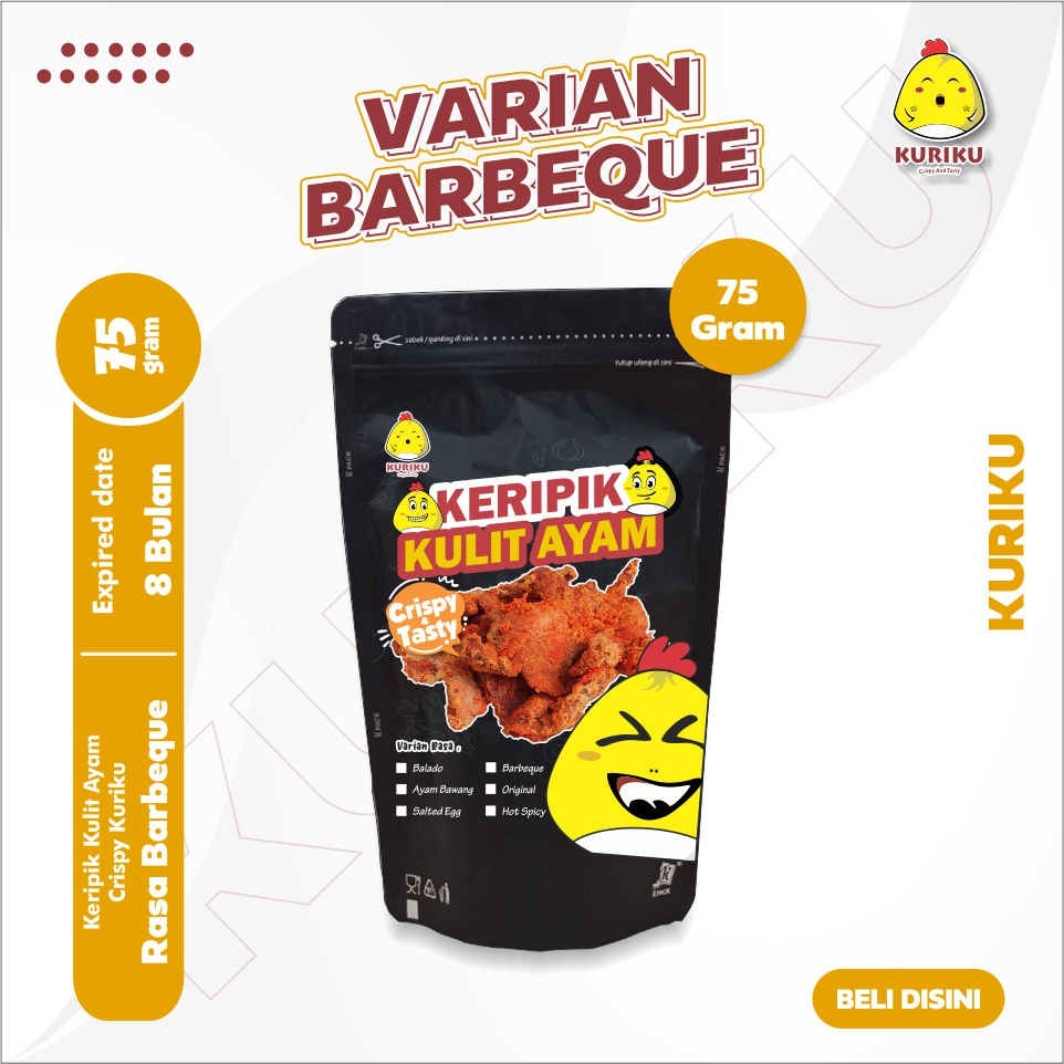

Keripik Kulit Ayam Barbeque / kripik Kulit ayam pedas / cemilan enak gurih / kripik pedas