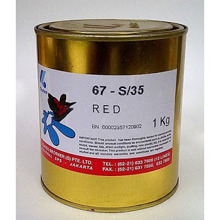 Cat Sablon Gelas COATES MERAH Tinta Sablon Gelas COATES 1 Kg