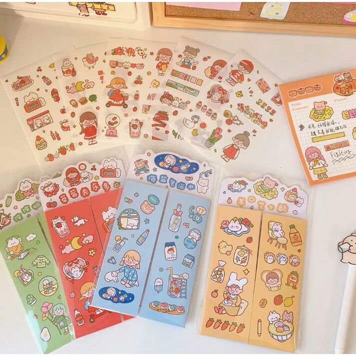 

Stiker lucu motif kartun gaya Korea Jepang murah utk dekorasi scrapbook jurnal diary