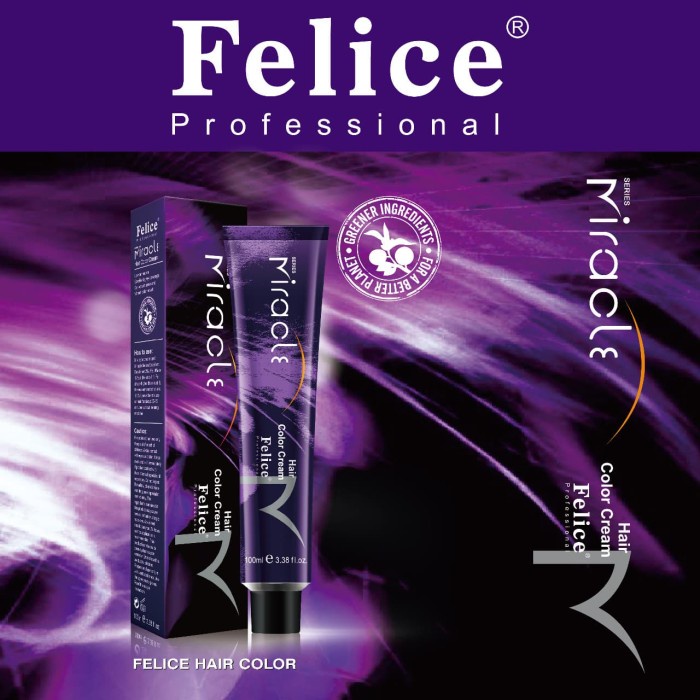 Felice Miracle Hair Color 100ml Felice Hair Color / Felice Cat Rambut / Pewarna Rambut Permanen