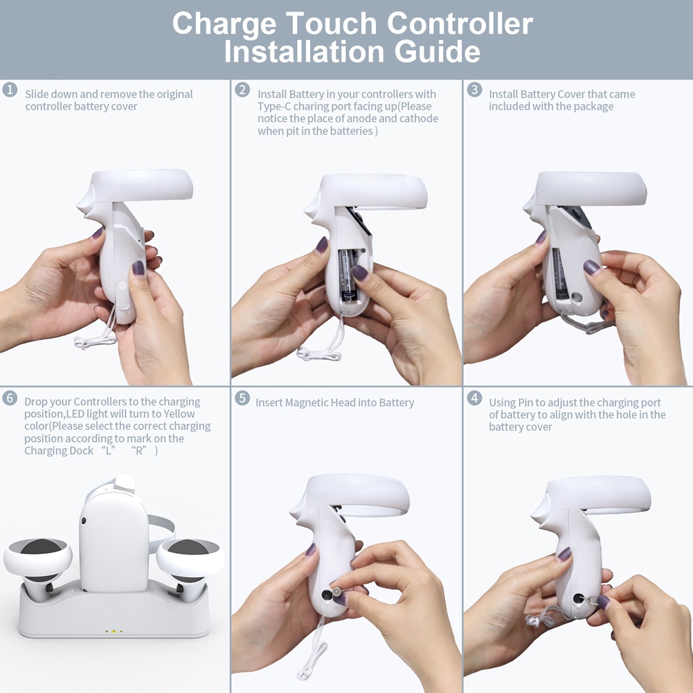 Dock Charging Magnetik Untuk Kacamata VR Oculus Quest 2