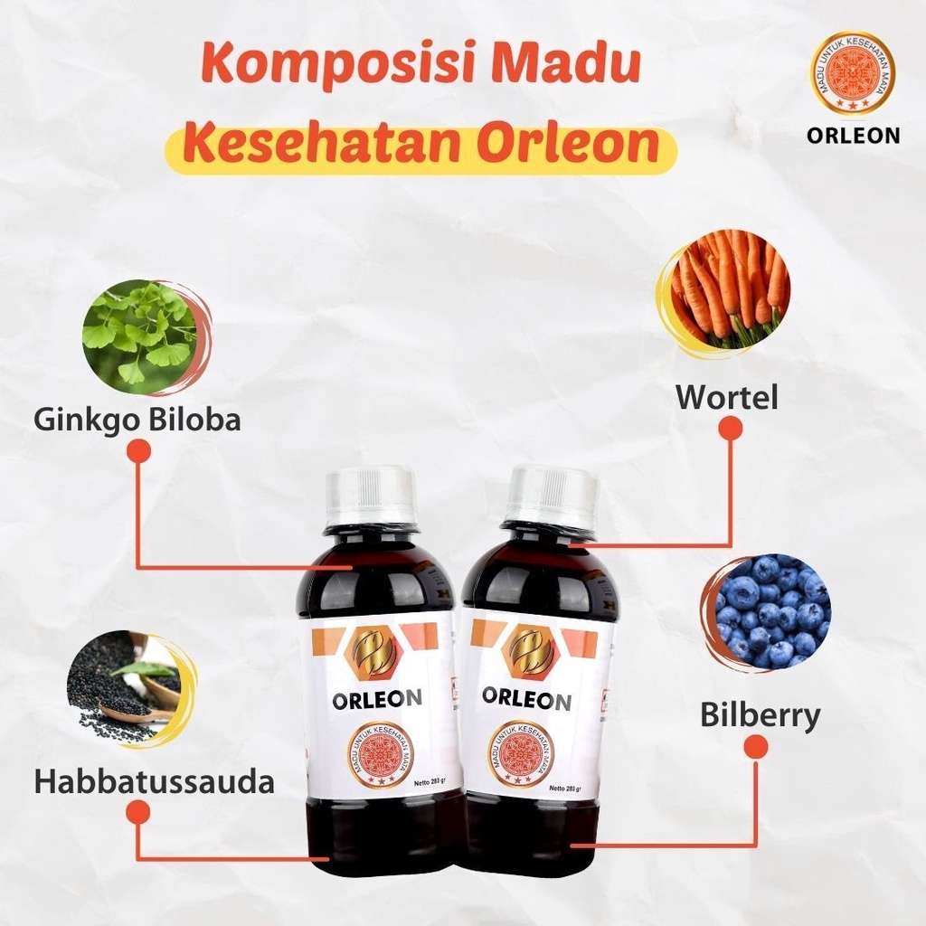 (BISA COD GRAB/GOJEK) MADU ORLEON MADU HERBAL UNTUK MENGOBATI DAN MENJAGA KESEHATAN MATA MINUS DAN KATARAK