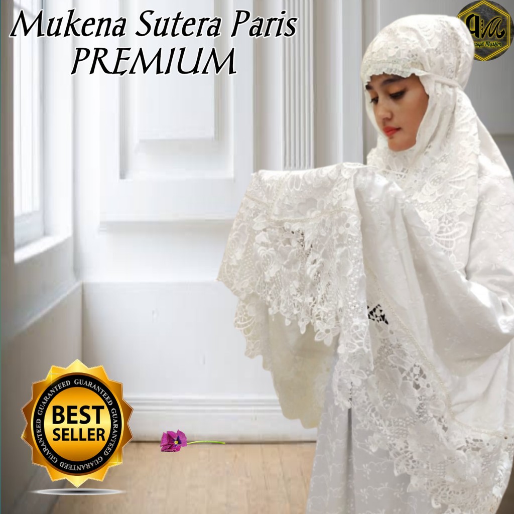 Mukena Sutera Paris Premium Renda Oriental/Best Seller/Harga Grosir/Bisa Bayar di Tempat