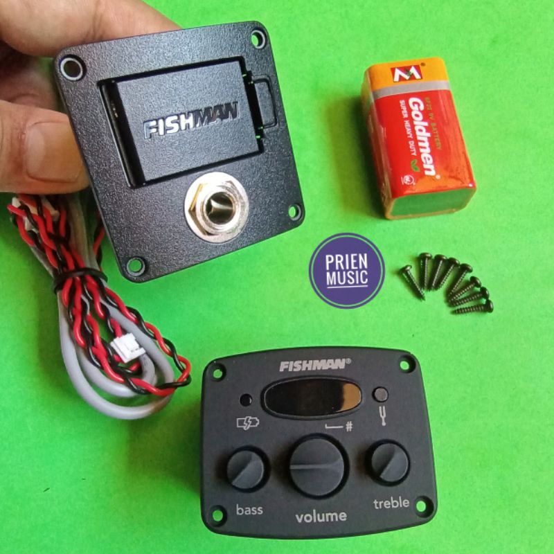 Fishman isys mini preamp equaliser tuner gitar akustik