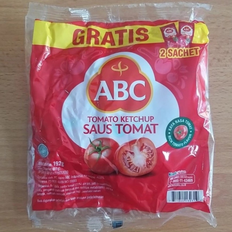 

saos tomat abc sachet 21x8 gr per pack