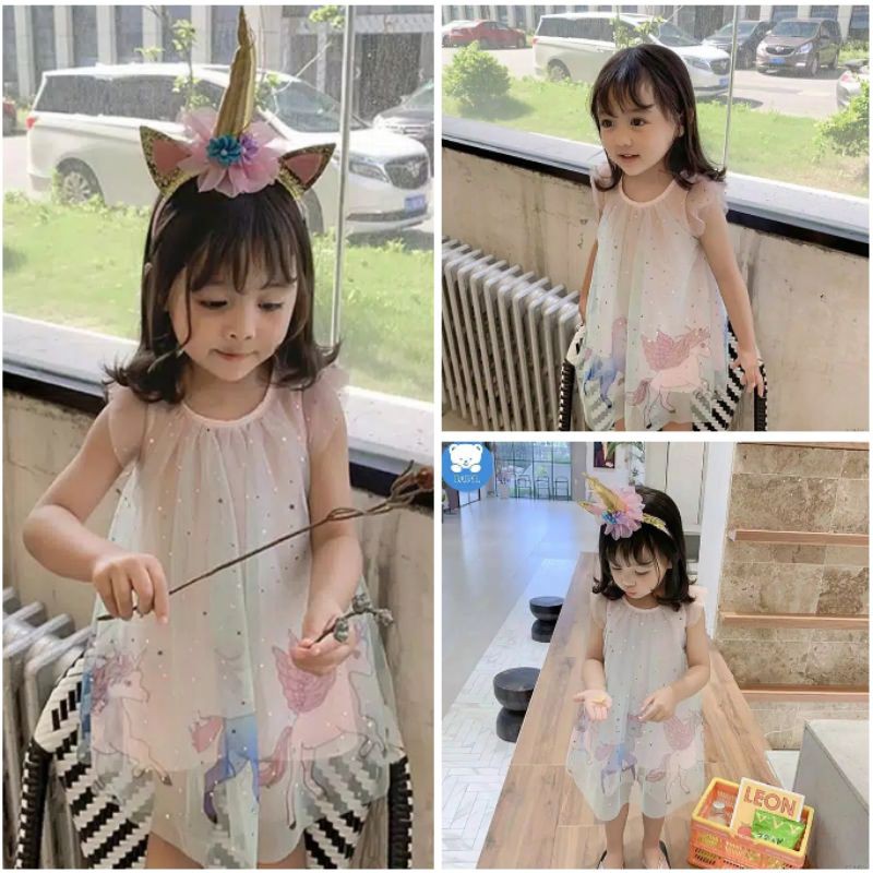 DR47-Dress Anak Perempuan Tutu Unicorn