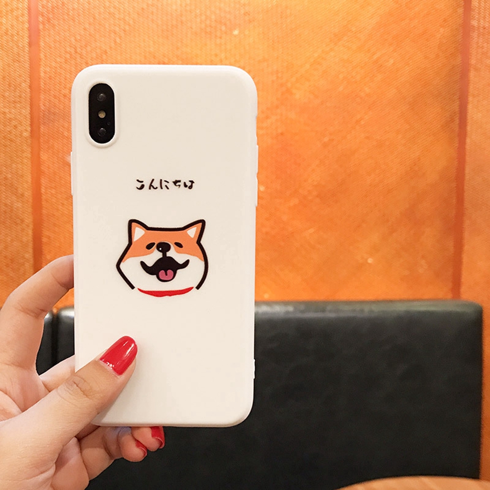 Sarung Sleeve Handphone Desain Kartun Keji Anjing Keji Lucu Untuk IPhone Ivy