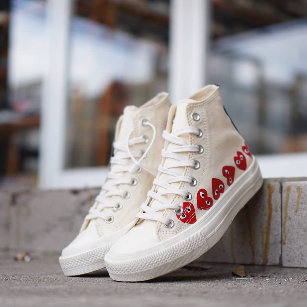 Converse 70s x CDG Play High White Risk Red Premium Quality