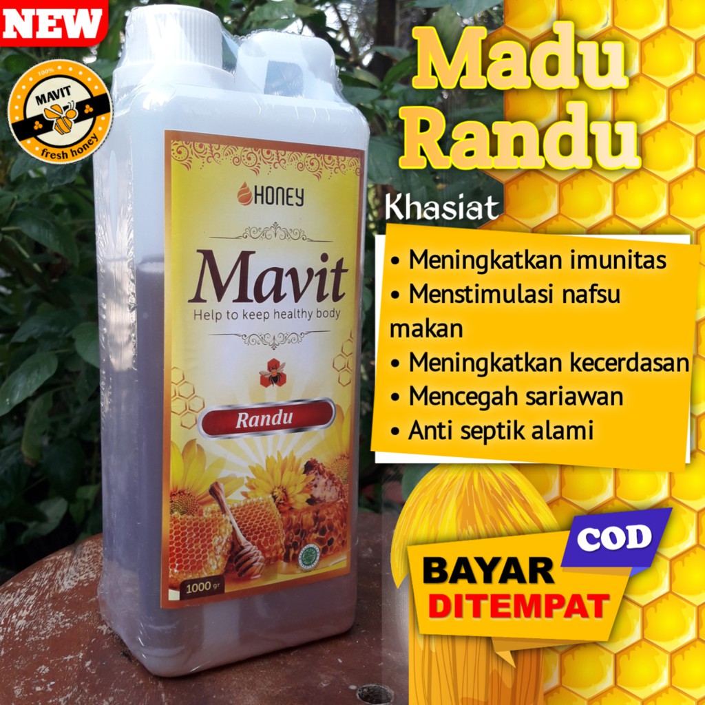 

Madu Randu Asli 1000gr - Madu Murni aseli 1Kg - Madu Randu mengatasi sariawan - meningkatakan imunitas - menurunkan kolesterol jahat - memperkuat tulang - maag - gangguan pernafasan