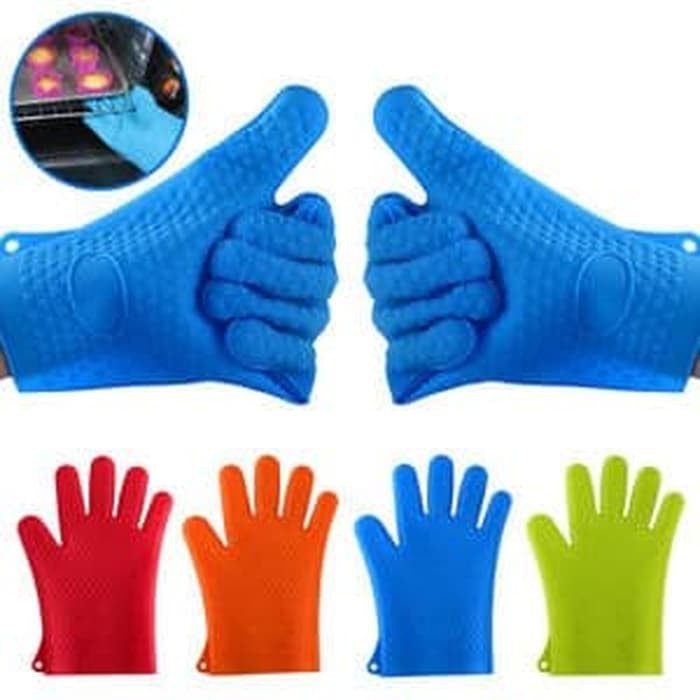 Sarung Tangan BAKING Silikon Silicone Gloves Tebel Tahan Panas Oven