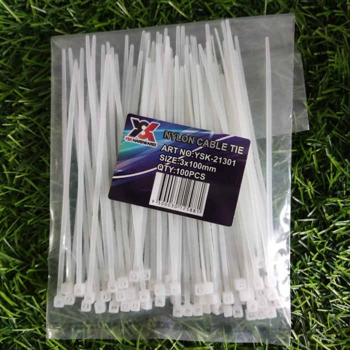 Kabel Ties Putih 100 bj 3 x 100 mm ( 10cm ) Harga Per Pack Cable Ties