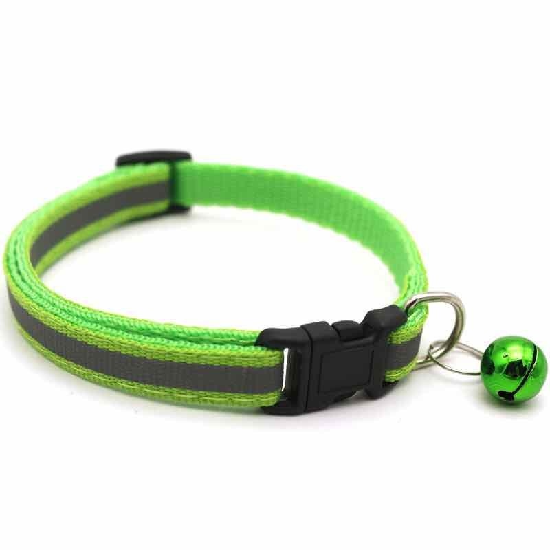 Kalung Reflektor Pemantul Cahaya Lonceng Bel Pets Collar Kucing Anjing