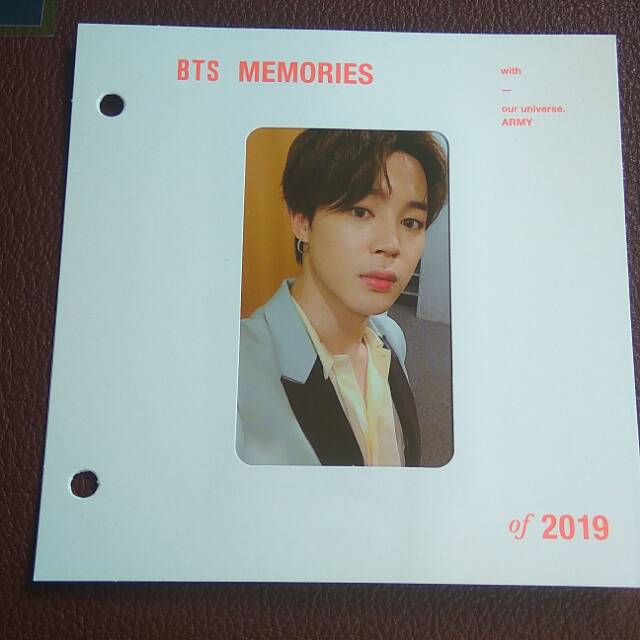 Booked BTS MEMORIES 2019 BLURAY JIMIN PHOTOCARD