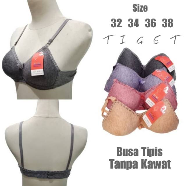 Bh Bra wanita perumpuan Cewek yi yi uk size 32 34 36 38 Remaja Dewasa Murah Busa tipis tanpa kawat