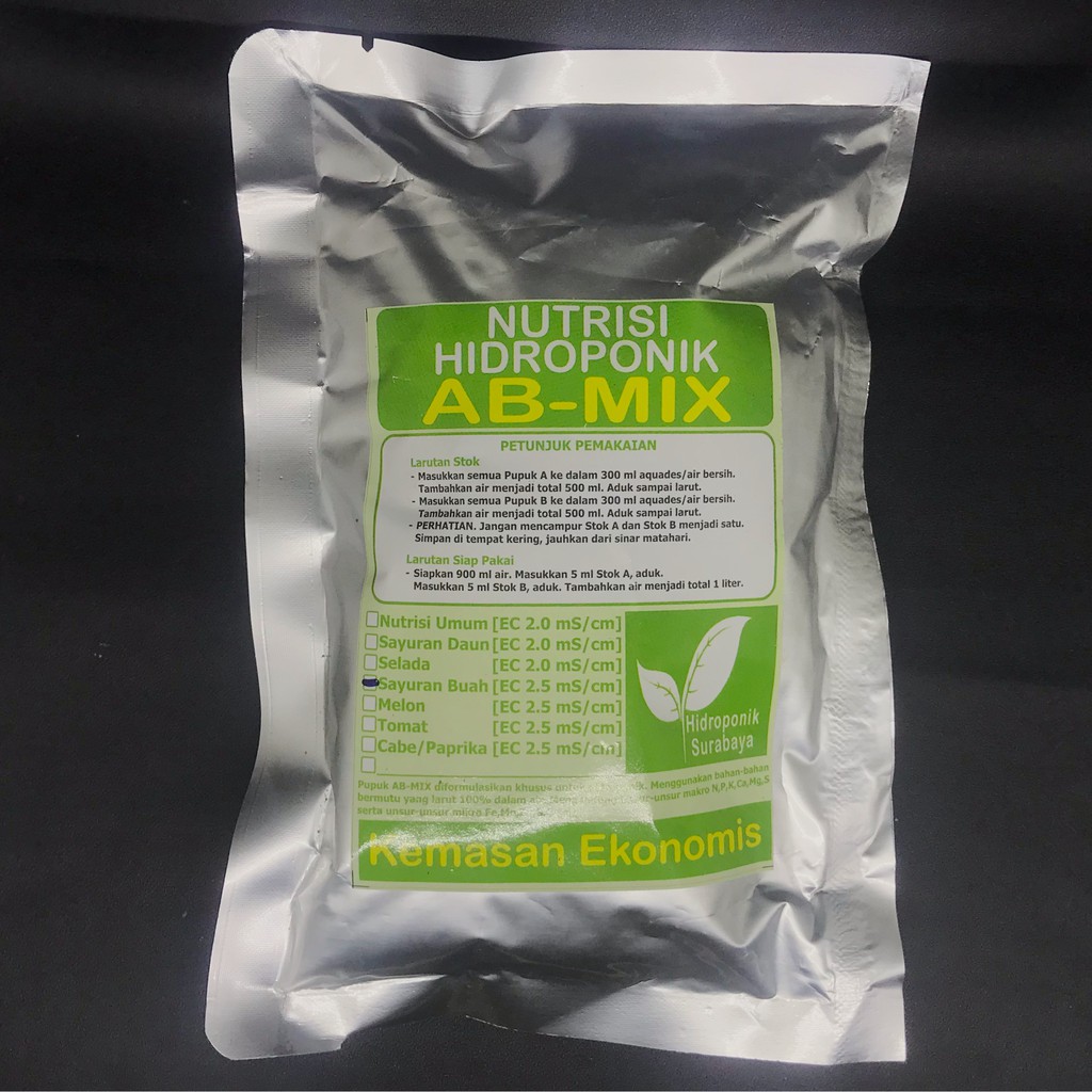 Nutrisi Hidroponik- Nutrisi AB Mix Merk Hidroponik Surabaya