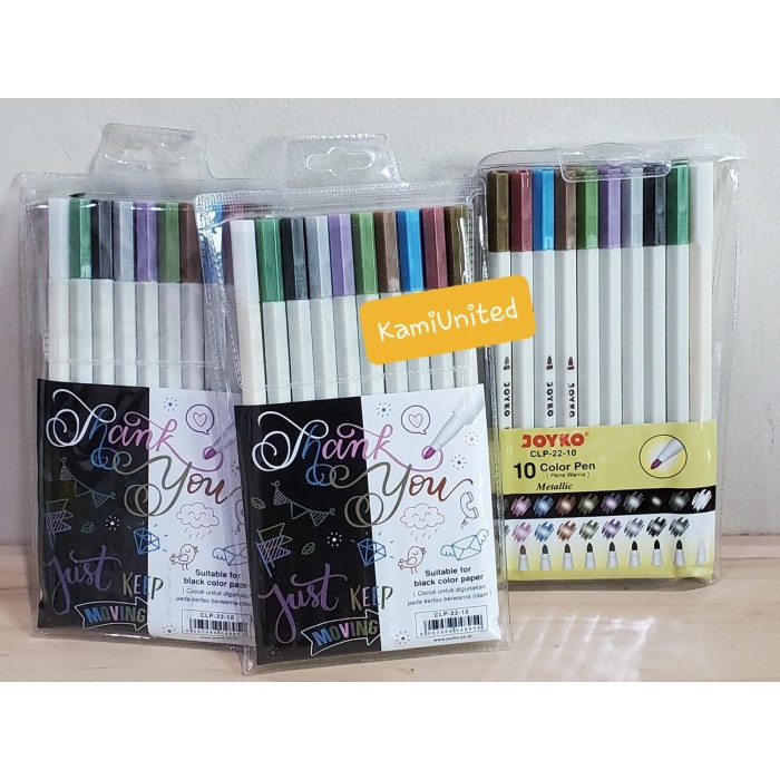 

Sale Color Pen Pulpen Pena Warna Joyko Clp-22-10 Metallic 10 Warna Trendi