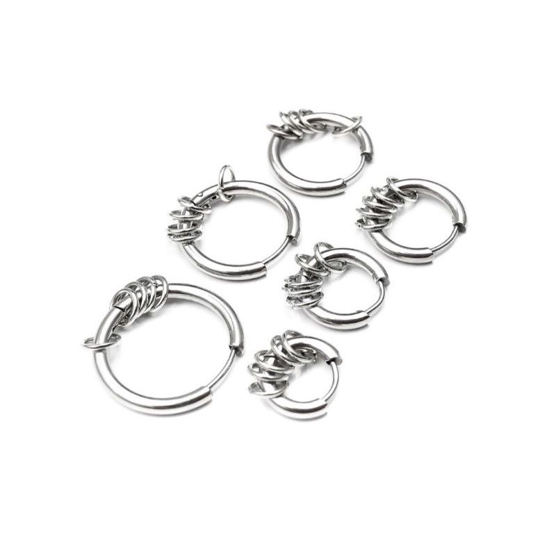 [ TERLARIS ] Anting Bulat Ring Terbaru/Anting Hoop Titanium / Anting Pria Wanita Korea