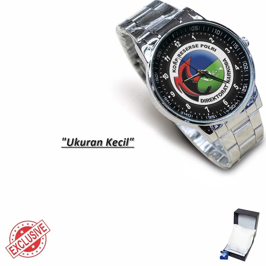 Jam Tangan Rantai Couple KORPS RESERSE NARKOBA (Limited Edition)