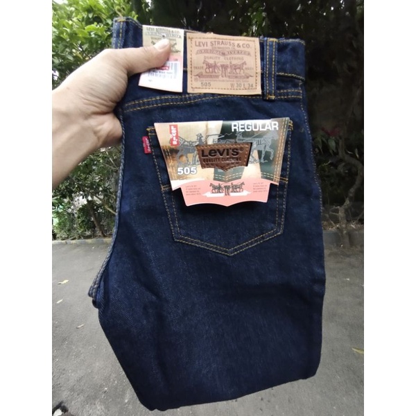 Celana Jeans Panjang Pria Standar Crem