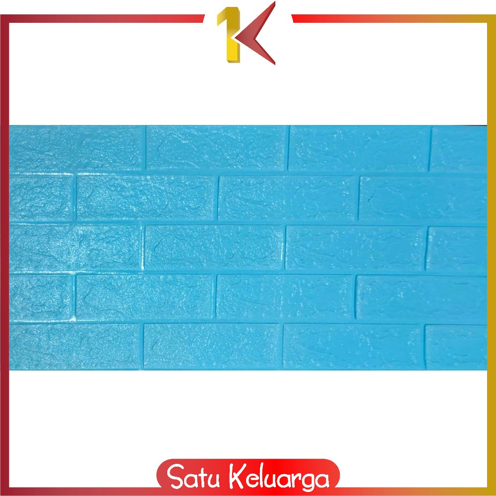 SK-C206 Wallpaper Dinding Foam 3D Kecil Motif Batu Bata / Walpaper Stiker Dinding Dekorasi Kamar-Batu Bata BIRU