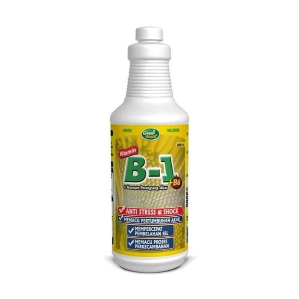 Jual Vitamin B1 + B6 500ml B-1 Green World Pupuk Hormon Anti Stress ...