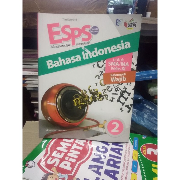 buku esps bahasa Indonesia SMA/ MA kelas 2-11 penerbit Erlangga