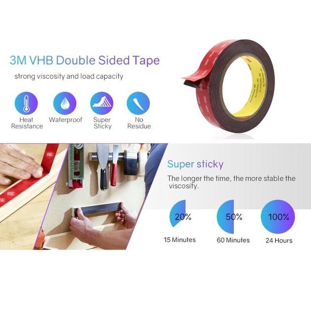 

ts WFI Double Tape 3M Merah VHB Automotive 4900 12mm x 4.5m Foam Type 1.2cm RC Ready Stock｀
