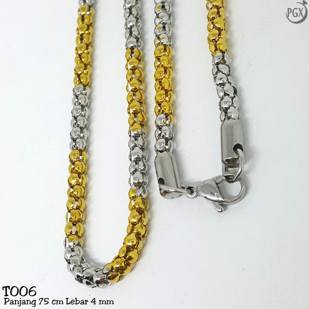 PGX Kalung Titanium Wanita / Pria Anti Karat Aksesoris Fashion Premium - T006