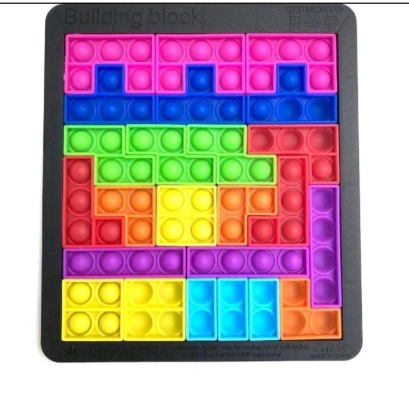 Jual Pop it mainan building box (25 x 