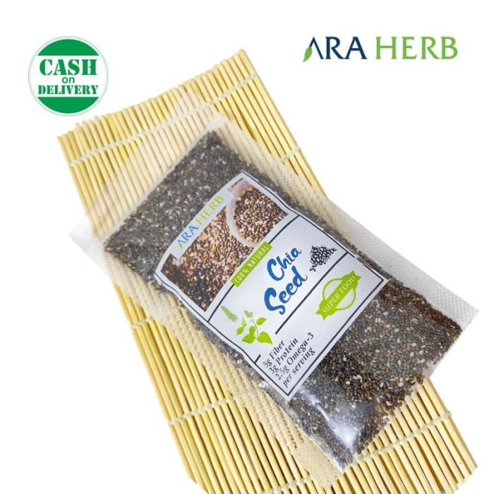 

Q121Sa Organic Black Chia Seed Mexico 100Gr Original Product Ara Herb D51qs44