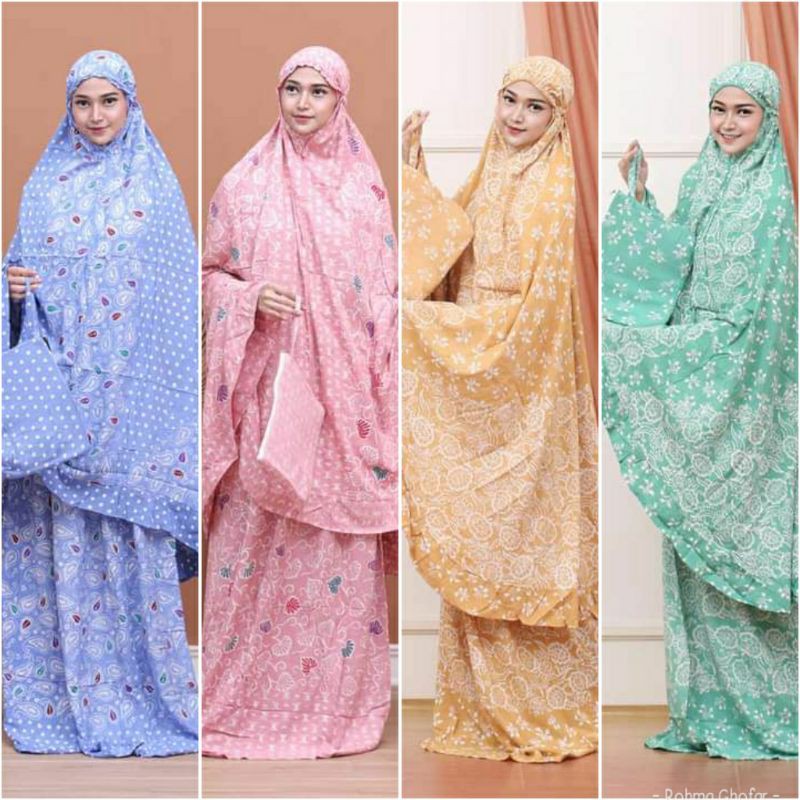 MUKENA BATIK CAP ENCIM PEKALONGAN BAHAN RAYON SUPER ADEM ...