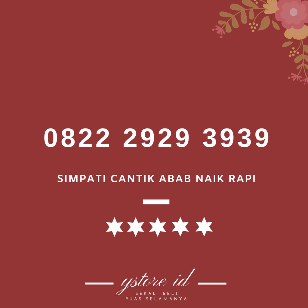 NOMOR CANTIK SIMPATI SERI ABAB NAIK RAPI KARTU PERDANA TELKOMSEL NOMER BELAKANG EKOR UJUNG 2929 3939