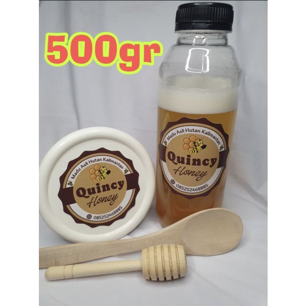 

Madu Asli Hutan Kalimantan 500gr Free Sendok Madu/Sendok Kayu - Quincy Honey